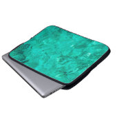 Türkisblaue Meereswelle Türkischer Hintergrund Laptopschutzhülle (Vorne Knopf)