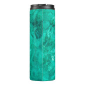 Türkisblaue Meereswelle Türkischer Hintergrund Thermosbecher (Rückseite)