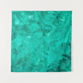 Türkisblaue Meereswelle Türkischer Hintergrund Wandteppich (Vorderseite (Horizontal))