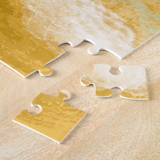 Türkisblaue Meereswellen, die den Sand treffen Puzzle (Seite)