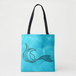 Türkisblaue Meerjungfrau-Schwanz-Tasche Tasche