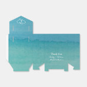 Türkisblaue Meerwasserfarbe Hochzeit Geschenkschachtel (Ungefaltet)