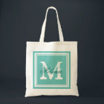 Türkisblaue Monogramm Hochzeitsspieltaschen Tragetasche<br><div class="desc">Individuell türkisblau mit Monogramm Hochzeitsfeiertage Taschen. Personalisierter Name Monogramm Totbeutel | Anpassbarer Farbhintergrund. Elegantes Logo-Design mit Buchstaben-Initialen und extravagantem Rahmen. Niedliche Vintage Geschenkidee für Braut und Braut. Machen Sie sich ein für trendige Brautjungfrau,  Trauzeugin,  Blume Mädchen,  Brautmutter,  Bräutigam,  Crew,  Teamkollege etc. Vergnügen für Hochzeit,  Brautparty,  Junggeselinnen-Abschied,  Mädchenwochenende etc.</div>