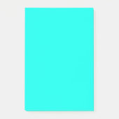 Türkisblaue obere Farbkoordination Post-it Klebezettel (Vorderseite)