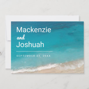 Türkisblaue Ocean Verlobung Foto Beach Hochzeit Save The Date