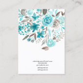 Türkisblaue Ohranzeige Visitenkarte (Rückseite)