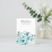 Türkisblaue Ohranzeige Visitenkarte (Stehend Vorderseite)