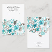 Türkisblaue Ohranzeige Visitenkarte (Vorne/Hinten)