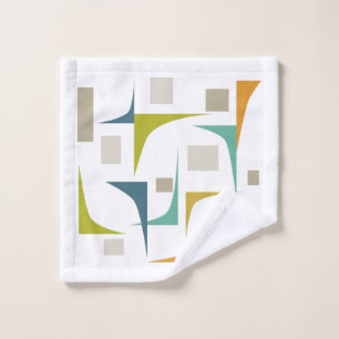 Türkisblaue Orange Grüne Ecken im Mittelalter Waschlappen