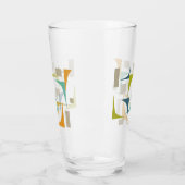 Türkisblaue Orange Grüne Ecken Mitte Jahrhundert R Glas (Links)