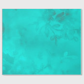 Türkisblaue Ozeanflora Geschenkpapier (Flach)