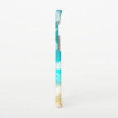 Türkisblaue Ozeanwellen, die das Sand-iPhone-Cas a Samsung Galaxy Hülle (Linke Seite)