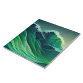 Türkisblaue Ozeanwellen Fliese (Seite)