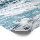 Türkisblaue Ozeanwellen Poster (Ecke)