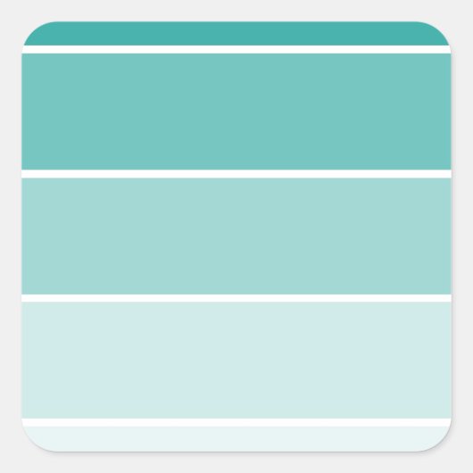 Türkisblaue Paint Chip Quadratischer Aufkleber (Vorderseite)
