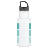 Türkisblaue Paint Chip Trinkflasche (Rückseite)