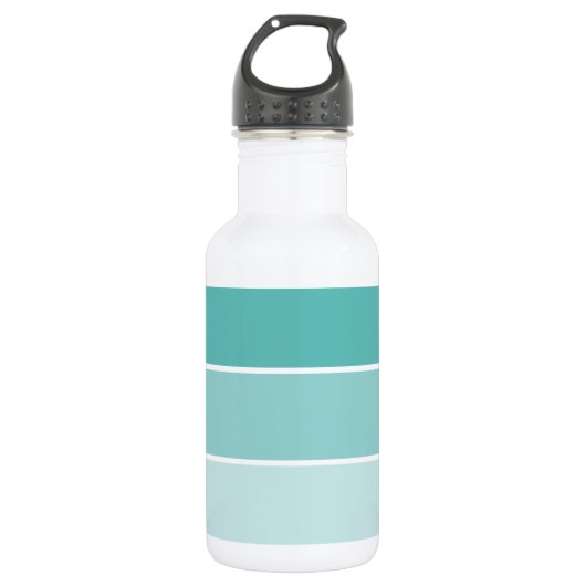Türkisblaue Paint Chip Trinkflasche (Vorderseite)