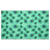 Türkisblaue Pfauenfedern auf dem Wasser Stoff (Fat Quarter (45,7 x 55,9 cm))