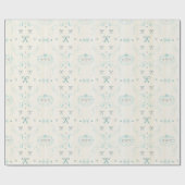 Türkisblaue Ribbons und Vintage Bows Geschenkpapier (Flach)