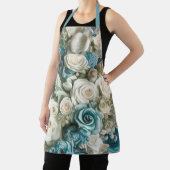 Türkisblaue Rose Elegante Schürze (InSitu)