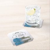 Türkisblaue Rose Nehmt mir nicht die Hochzeit mein Untersetzer (Vor Ort)