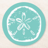 Türkisblaue Sandstrände - Hochzeitsfeiern für Unte Runder Pappuntersetzer (Vorderseite)