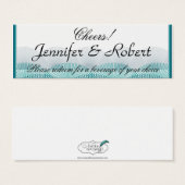 Türkisblaue Scallops Trinkkarte (Vorne & Hinten)