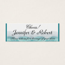 Türkisblaue Scallops Trinkkarte