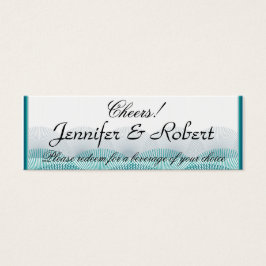 Türkisblaue Scallops Trinkkarte