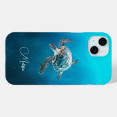 Türkisblaue Schildkröte | Küste Case-Mate iPhone Hülle (Rückseite (Horizontal))