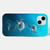 Türkisblaue Schildkröte | Küste Case-Mate iPhone Hülle (Rückseite (Horizontal))