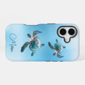 Türkisblaue Schildkröte | Küste iPhone 16 Hülle (Rückseite (Horizontal))