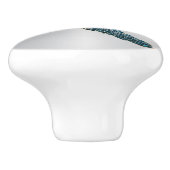 Türkisblaue Schildkröte | Küste Keramikknauf (Seitenansicht)