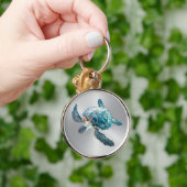 Türkisblaue Schildkröte | Küste Schlüsselanhänger (Hand)