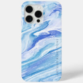 Türkisblaue Seascape-Marmor individuell anpassbar Case-Mate iPhone Hülle (Rückseite)