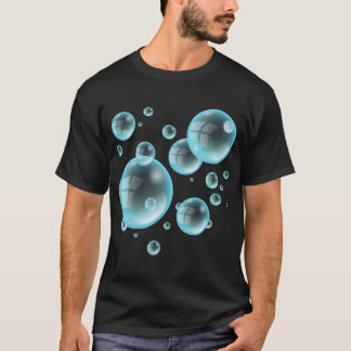 Türkisblaue Seifenblase Shampoo Luftblasen T-Shirt