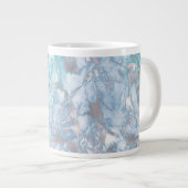Türkisblaue Silbermarmor Jumbo-Tasse (Vorderseite Rechts)