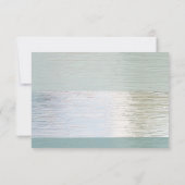 Türkisblaue Silbermedaille Hochzeit RSVP Karte (Rückseite)