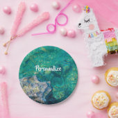 Türkisblaue Sommerplatte Pappteller (Party)