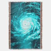 Türkisblaue Spirale Hurricane Decke (Vorderseite Vertikal)