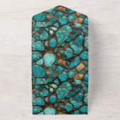 Türkisblaue Steine All In One Einladung (Außenbereich)