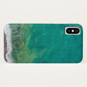 Türkisblaue Strand Case-Mate iPhone Hülle (Rückseite (Horizontal))