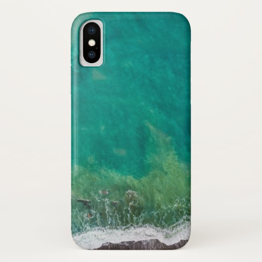 Türkisblaue Strand Case-Mate iPhone Hülle (Rückseite)