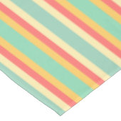 Türkisblaue Streifen Tischdecke (Schrägansicht)