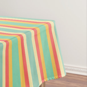Türkisblaue Streifen Tischdecke