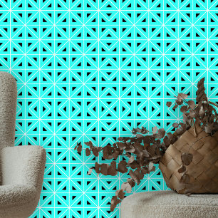 Türkisblaue Tessellations Geometric Tapete