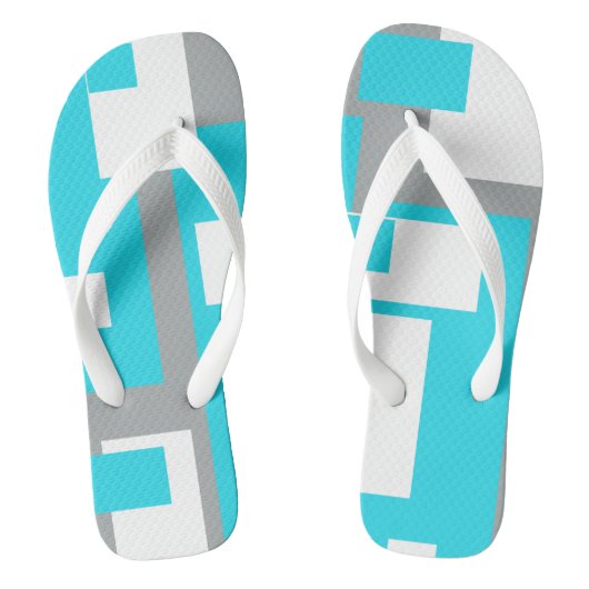 Türkisblaue Tranquility Funky Flip Flops Badesandalen (Fußbett)