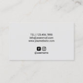 Türkisblaue Tropfen Schönheitssalon Visitenkarte (Rückseite)