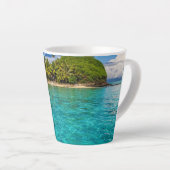 Türkisblaue tropische Gewässer Bora Bora Lagoon Fo Milchtasse (Rechte Ecke)
