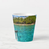 Türkisblaue tropische Gewässer Bora Bora Lagoon Fo Milchtasse (Vorderseite)